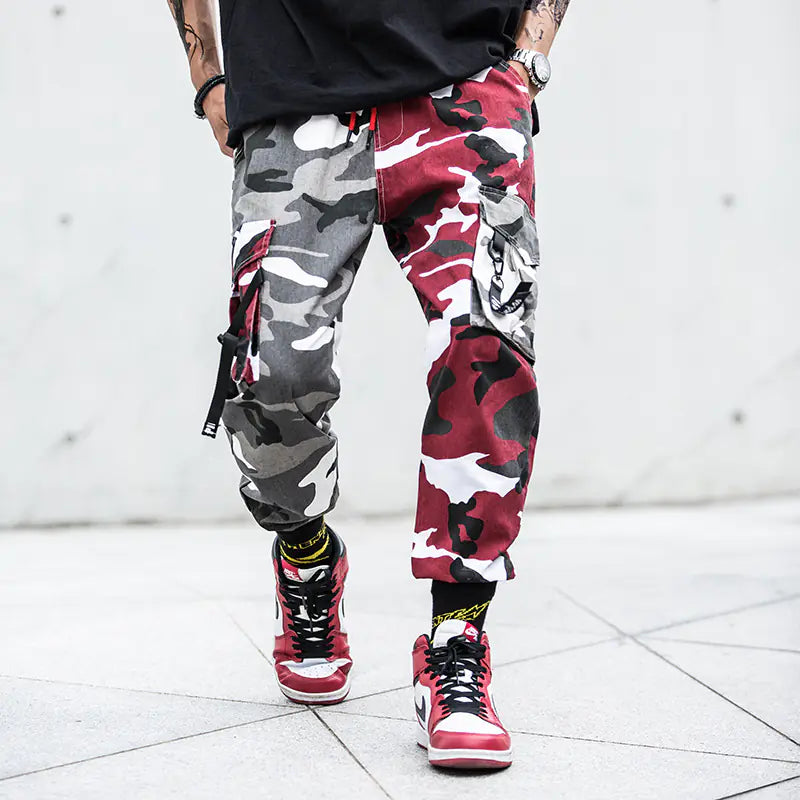 Harajuku Style Camouflage Multi-pocket Hip-hop Trousers