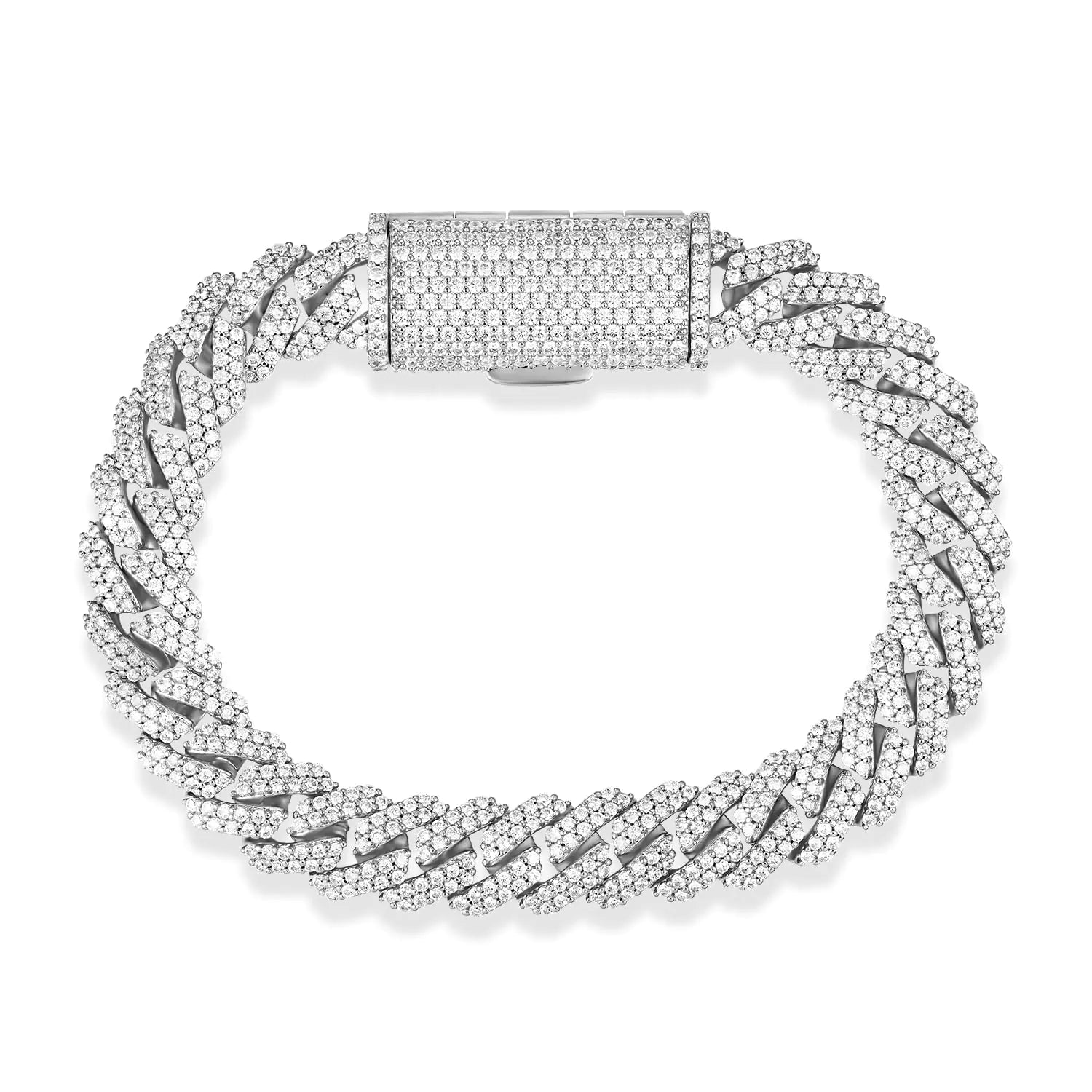 FrostLyte 14mm Cuban Bracelet in 18k White Gold