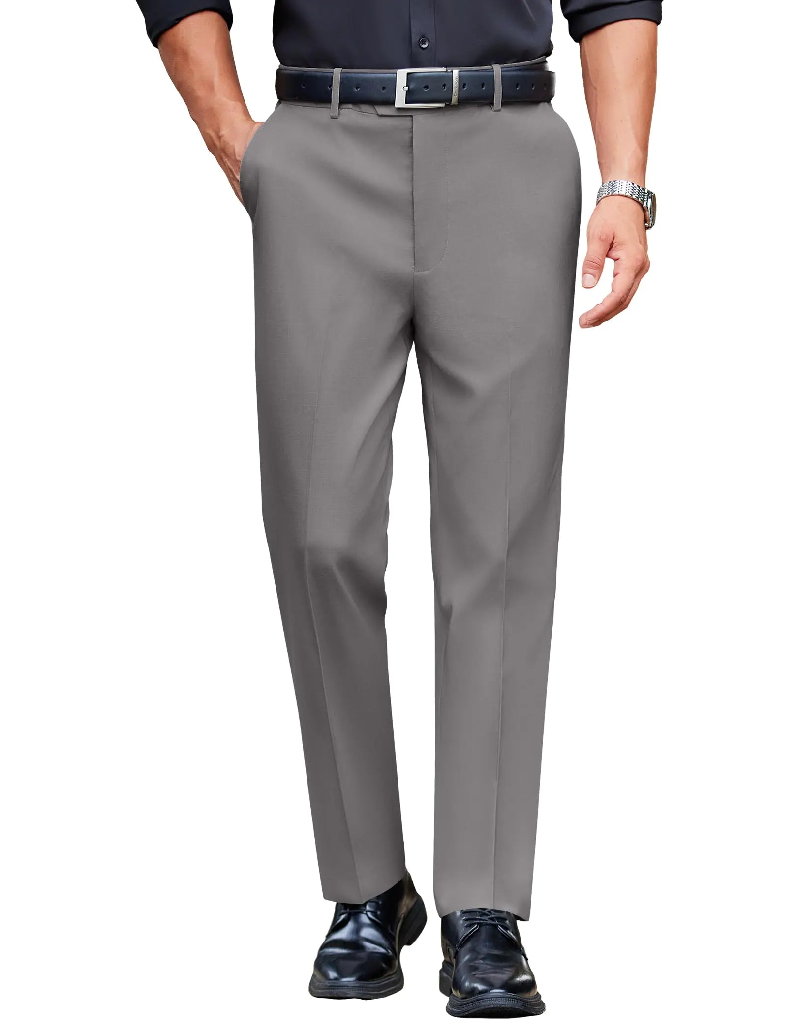 COOFANDY Mens Comfort Fit Formal Trousers