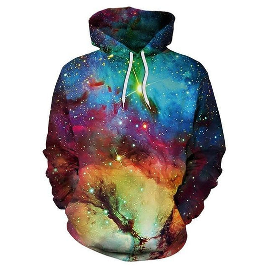 Sanatty 3D Print Galaxy Oversized Hoodie