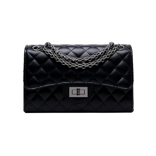 Italian Leather Quilted Crossbody Bag