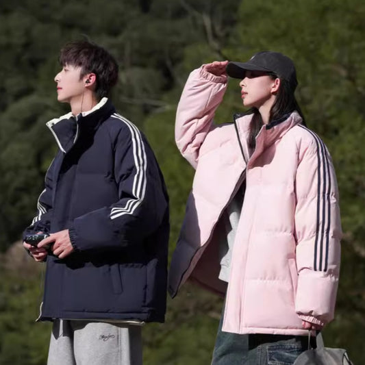 Down Cotton-Padded Thick Winter Puffer Jacket — Fur Hood Warm Coat