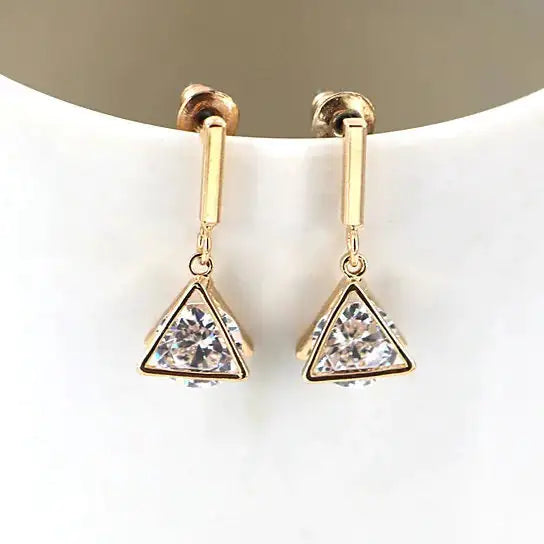 Charmed Earrings With 2ct CZ In Gold And Silver
