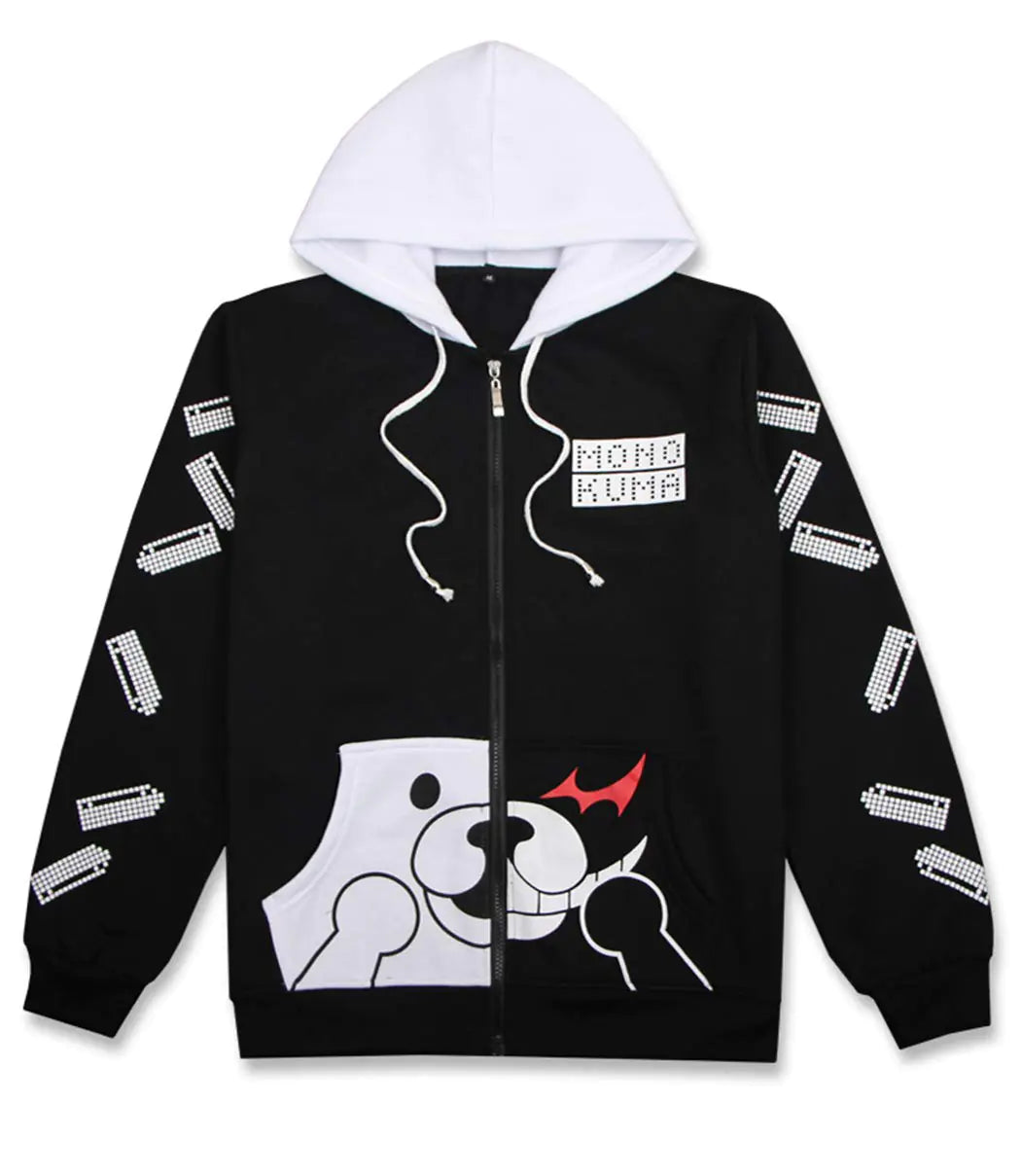 Unisex Cosplay Bear Zip Hoodie Jacket