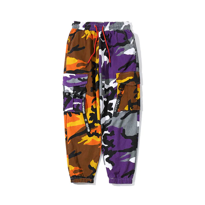 Harajuku Style Camouflage Multi-pocket Hip-hop Trousers