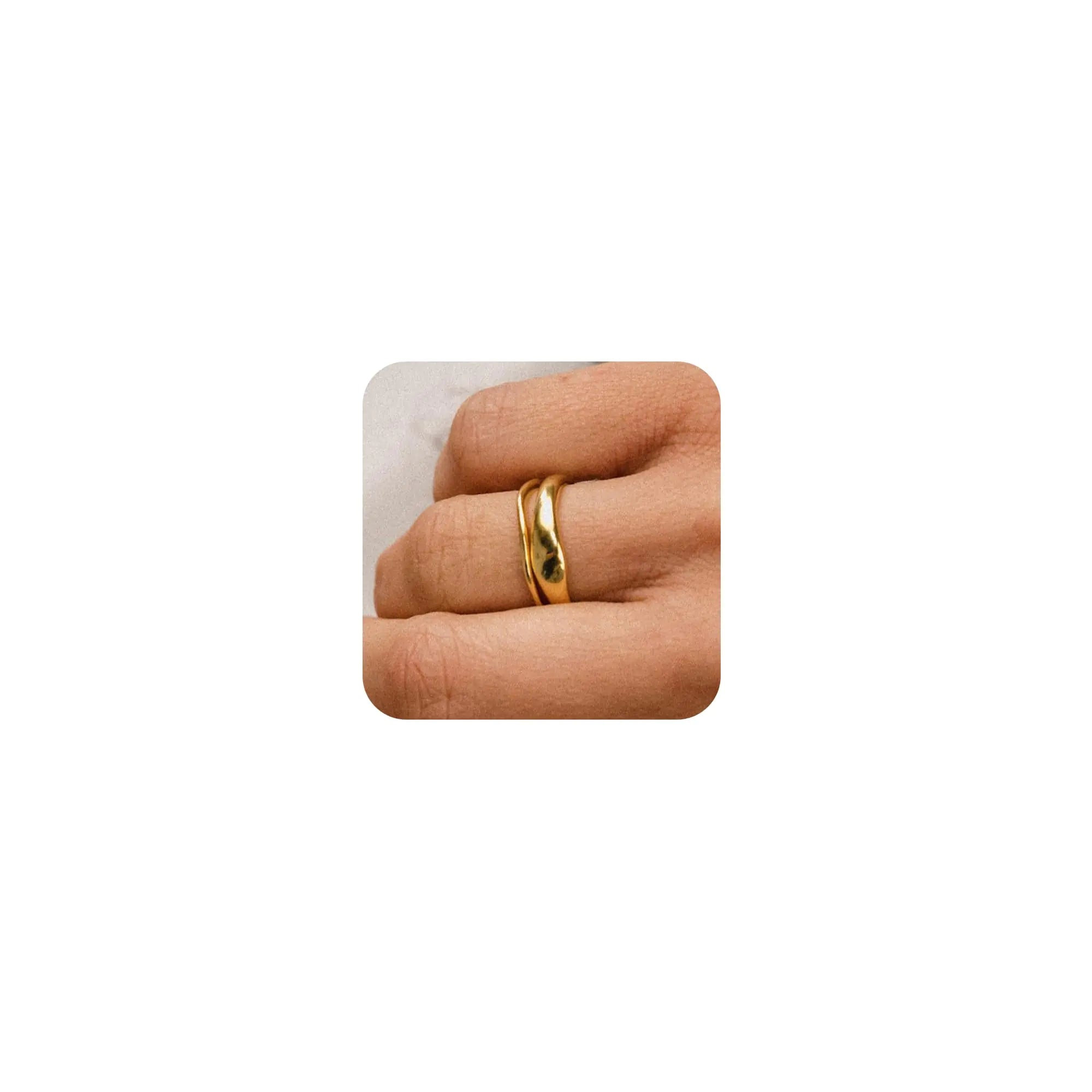 GleamStack 14k Gold Women's Rings