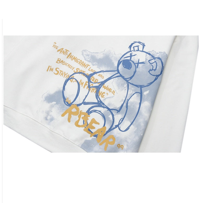 Bear Graphic Print Hoodie- Bold Streetwear Style